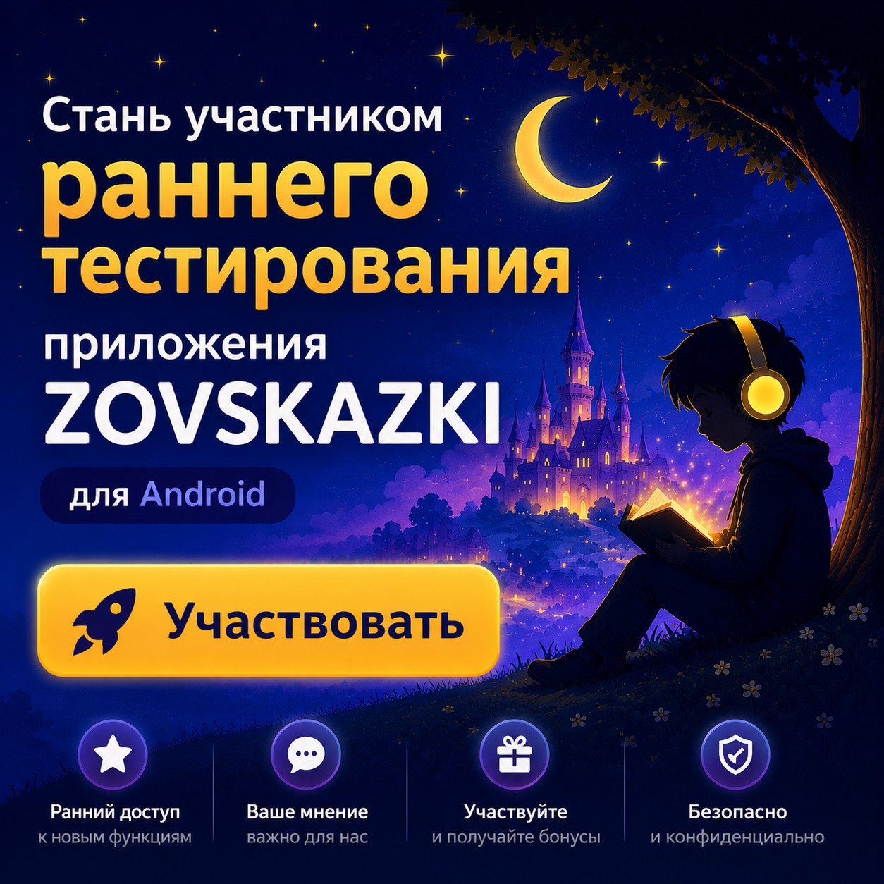 Участвуйте в раннем тестировании ZovSkazki